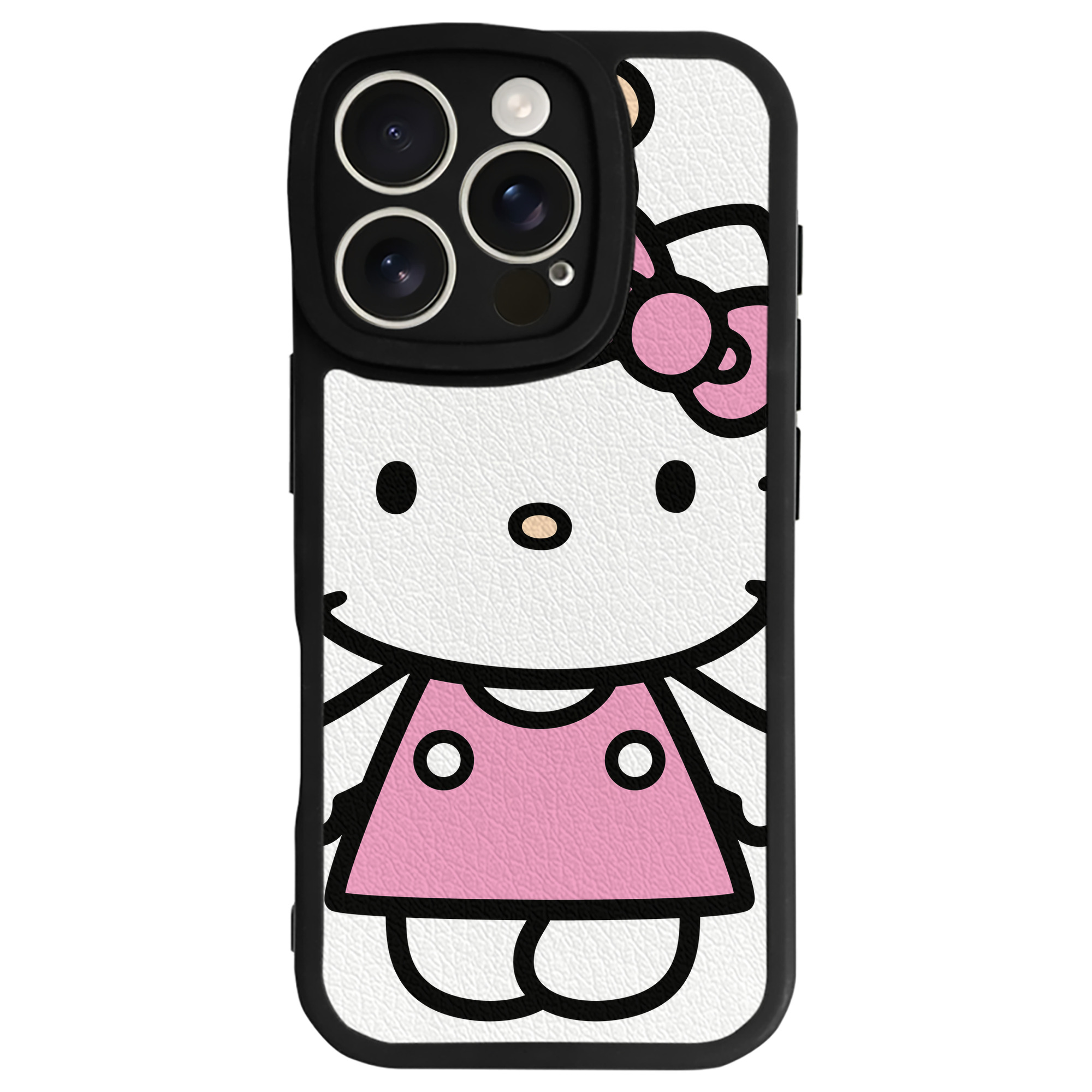 （画像用） Hello Kitty ハローキティ 【iPhone 16シリーズ対応】シリコンスマホケース（レザー調） 材質：シリコン